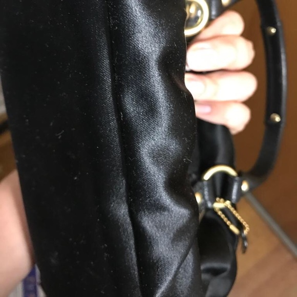 🔥 1 day sale 🔥 Black Satin Coach Bag 🔥 - Picture 7 of 8